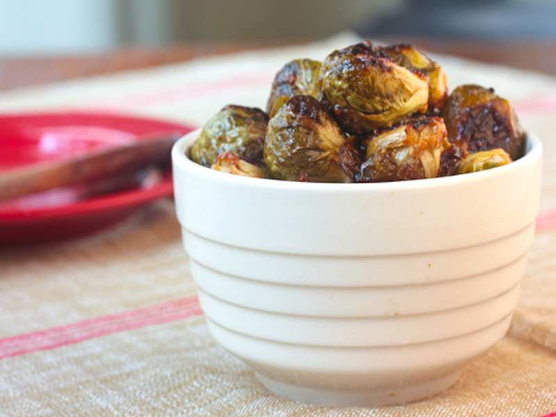 Caramelized Brussels Sprouts with Mustard Vinaigrette